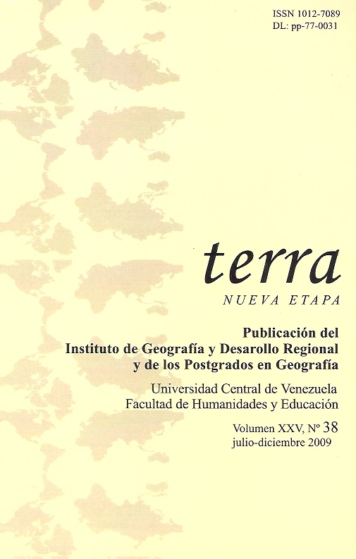 					Ver Vol. 25 Núm. 38 (2009): Terra. Nueva etapa
				