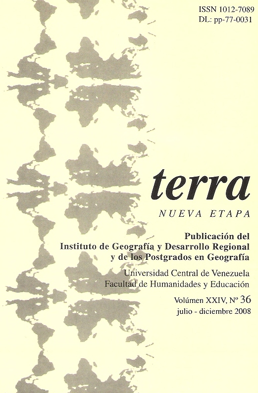					Ver Vol. 24 Núm. 36 (2008): Terra. Nueva Etapa
				