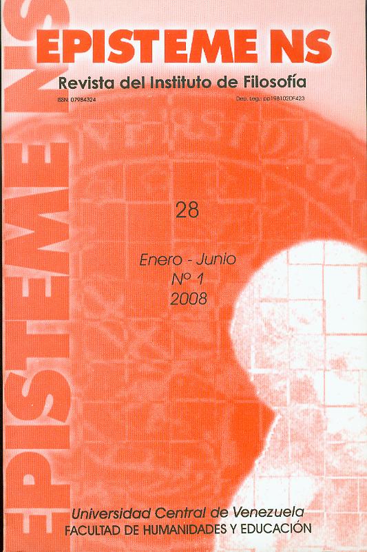 					Ver Vol. 28 Núm. 1 (2008): Racionalidad, Verdad y Pragmática del Lenguaje
				