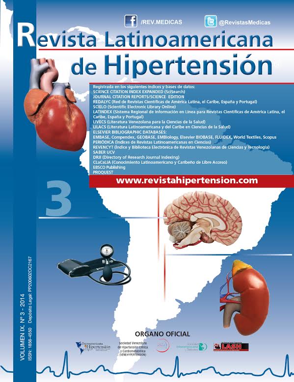 					View Vol. 9 No. 3 (2014): LATINOAMERICANA DE HIPERTENSIÓN
				