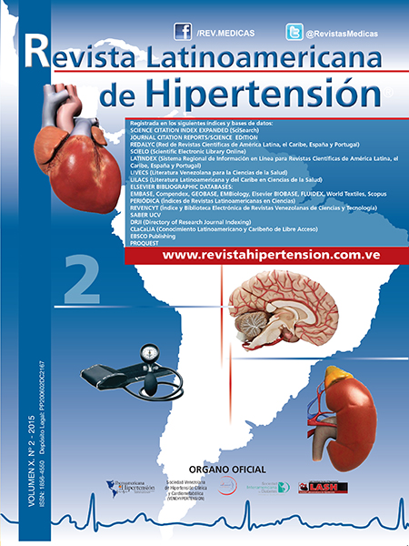 					Ver Vol. 10 Núm. 2 (2015): Latinoamericana de Hipertensión
				