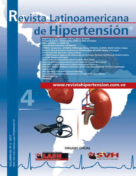 					Ver Vol. 12 Núm. 4 (2017): Latinoamericana de Hipertensión
				