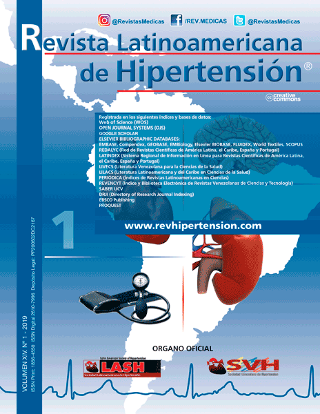 					Ver Vol. 14 Núm. 1 (2019): Latinoamericana de Hipertensión
				