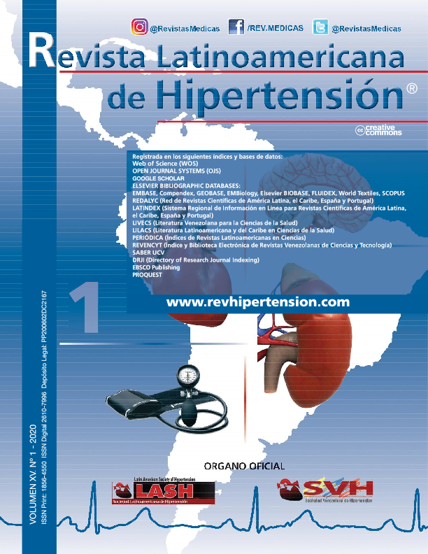 					Ver Vol. 15 Núm. 1 (2020): Latinoamericana de Hipertension
				