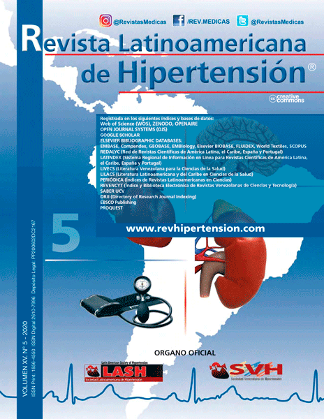 					Ver Vol. 15 Núm. 5 (2020): Latinoamericana de Hipertension
				