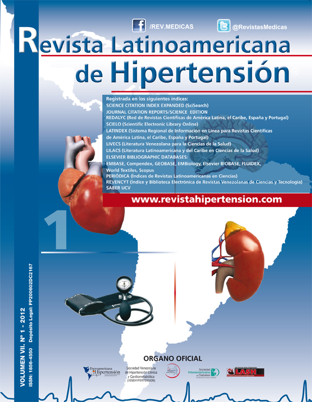 					Ver Vol. 7 Núm. 1 (2012): LATINOAMERICANA DE HIPERTENSIÓN
				