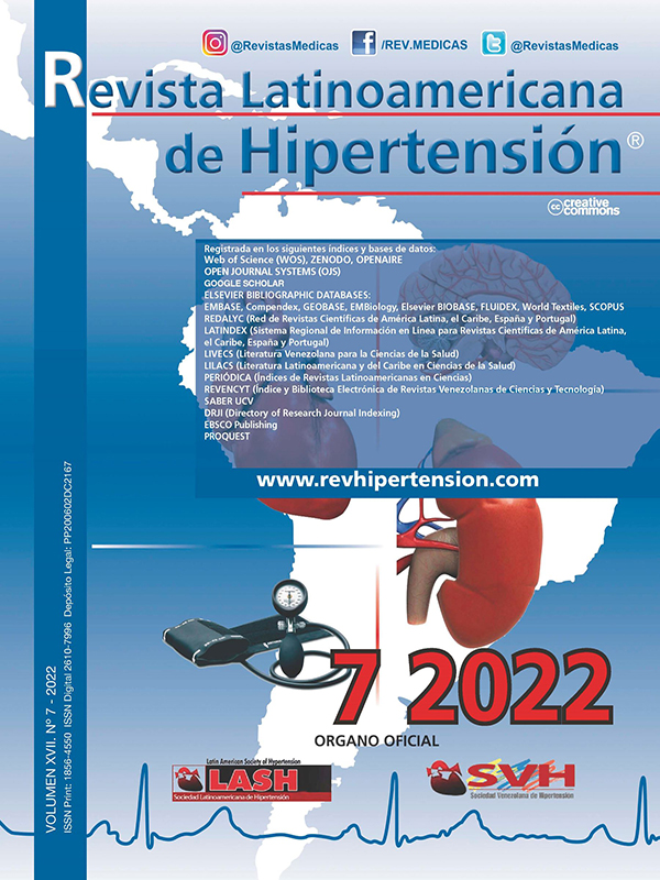 					Ver Vol. 17 Núm. 7 (2022): Latinoamericana de Hipertensión
				