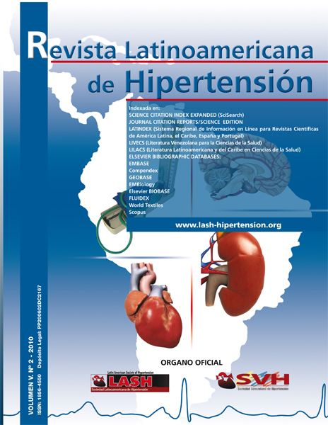 					Ver Vol. 5 Núm. 2 (2010): LATINOAMERICANA DE HIPERTENSIÓN
				