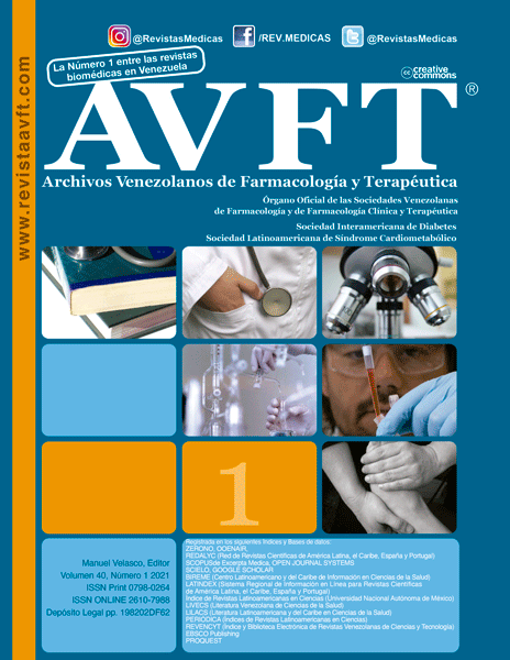 					View Vol. 40 No. 1 (2021): AVFT-Archivos Venezolanos de Farmacología y Terapéutica
				