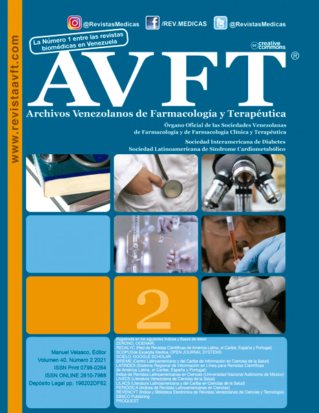 					Ver Vol. 40 Núm. 2 (2021): AVFT-Archivos Venezolanos de Farmacología y Terapéutica
				