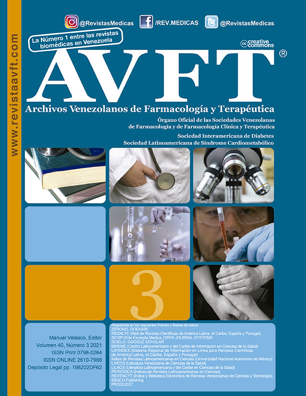 					View Vol. 40 No. 3 (2021): AVFT-Archivos Venezolanos de Farmacología y Terapéutica
				
