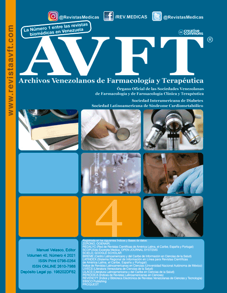 					Ver Vol. 40 Núm. 4 (2021): AVFT-Archivos Venezolanos de Farmacología y Terapéutica
				
