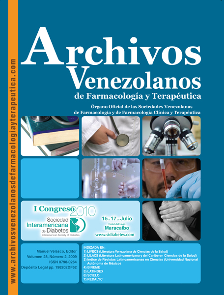 					View Vol. 29 No. 1 (2010): AVFT – ARCHIVOS VENEZOLANOS DE FARMACOLOGÍA Y TERAPÉUTICA
				