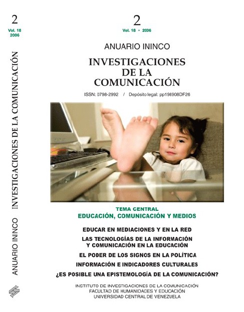 Portada del Anuario ININCO VOL18 N°2 2006