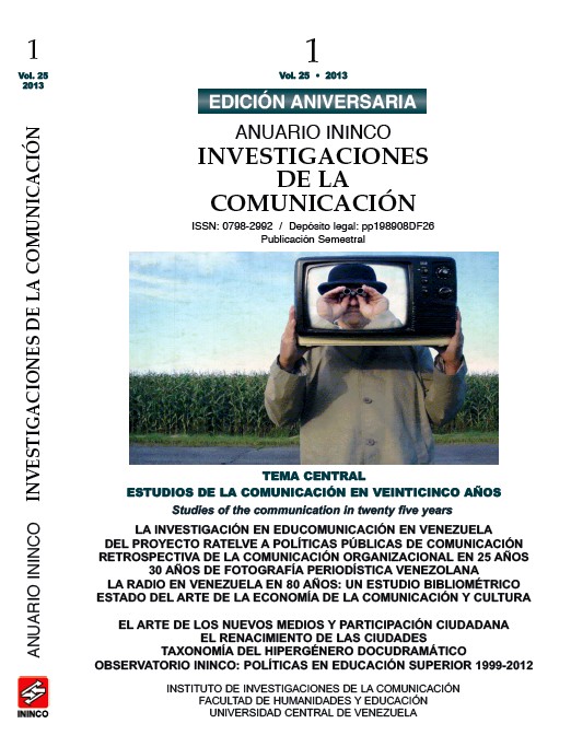 Portada Anuario ININCO VOL25 N°1 junio 2013 para formato digital