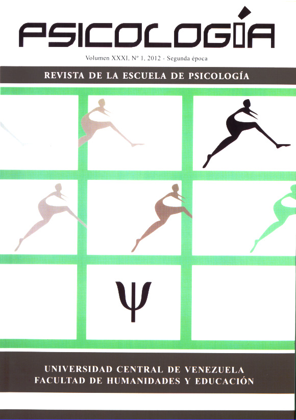 					Ver Vol. 31 Núm. 1 (2012): PSICOLOGÍA SEGUNDA EPOCA, XXXI
				