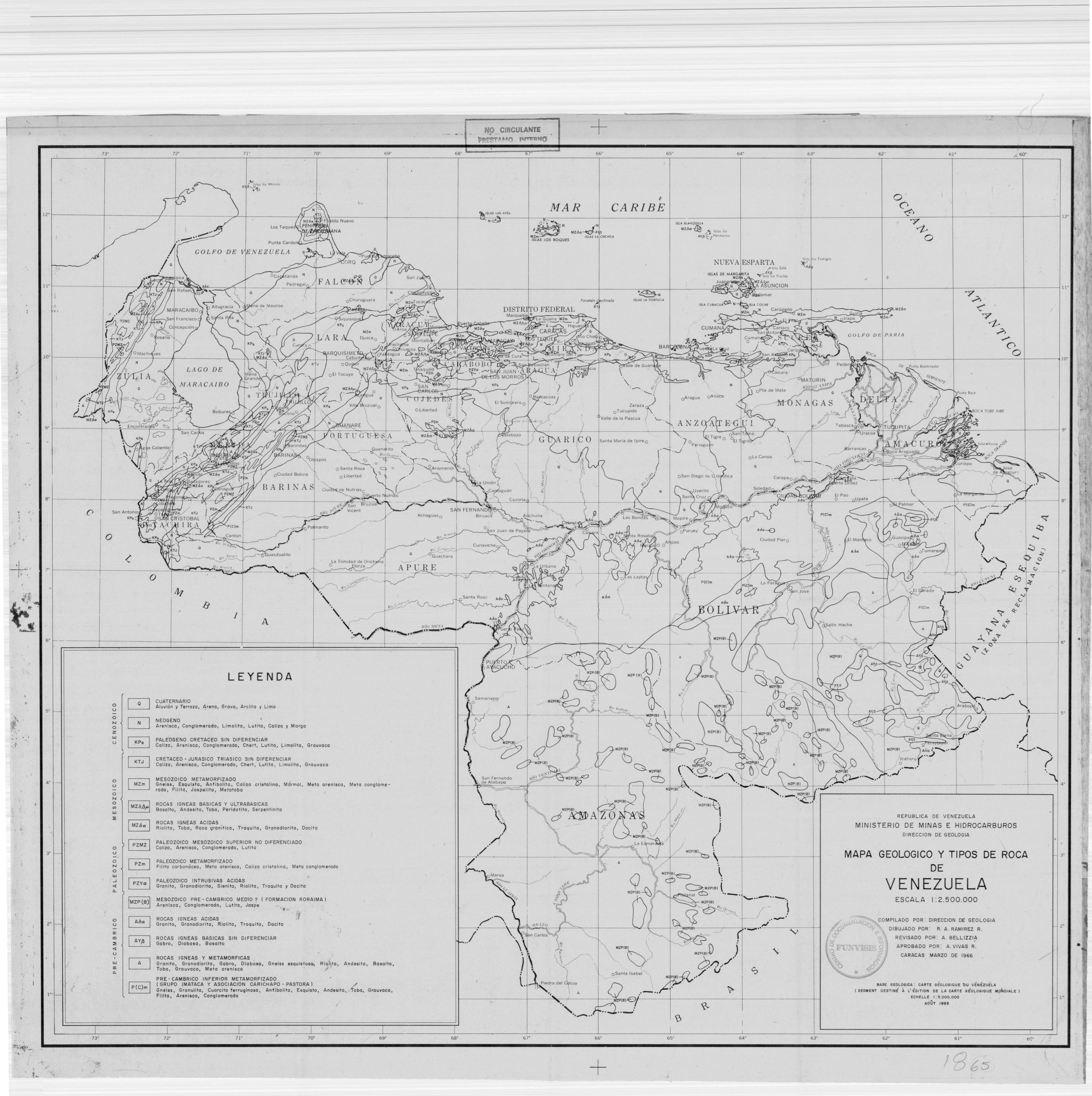 Mapa geológico y tipos de Roca de Venezuela | Saber UCV