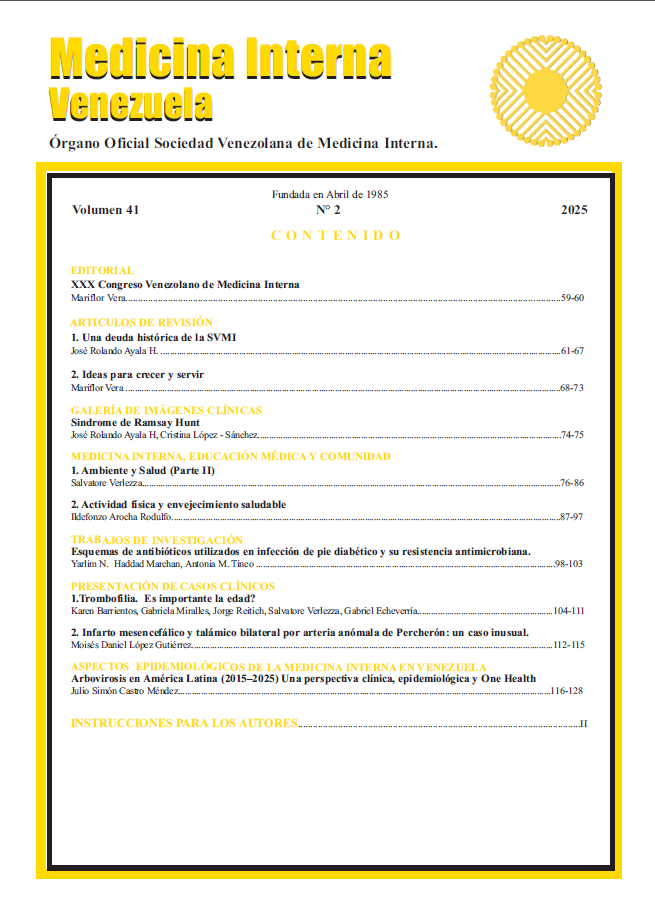 					View Vol. 41 No. 2 (2025): Medicina Interna
				