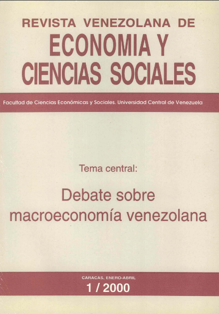 					Ver Vol. 6 Núm. 1 (2000): Debate sobre macroeconomía venezolana
				